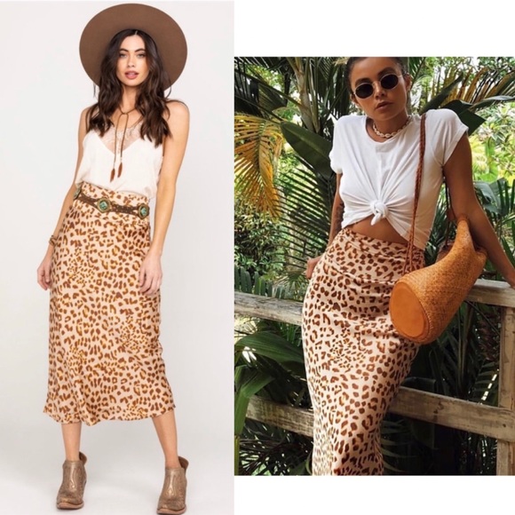 Free People Dresses & Skirts - Free People Leopard Cheetah Print Skirt NWT